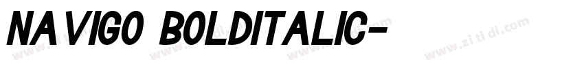 Navigo BoldItalic字体转换
